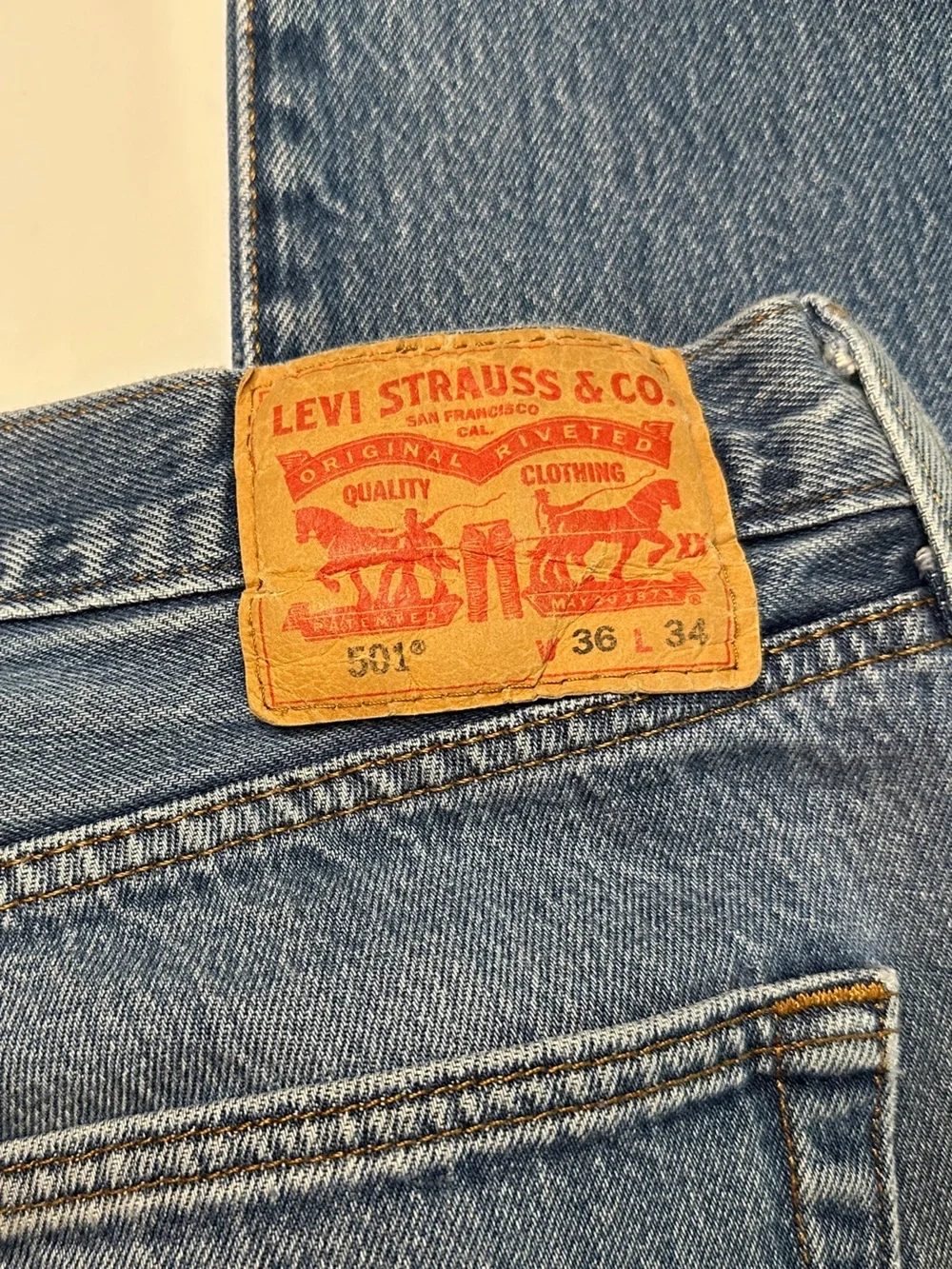 Levi's 501® Classic Straight Distressed Men’s Jeans 36x34